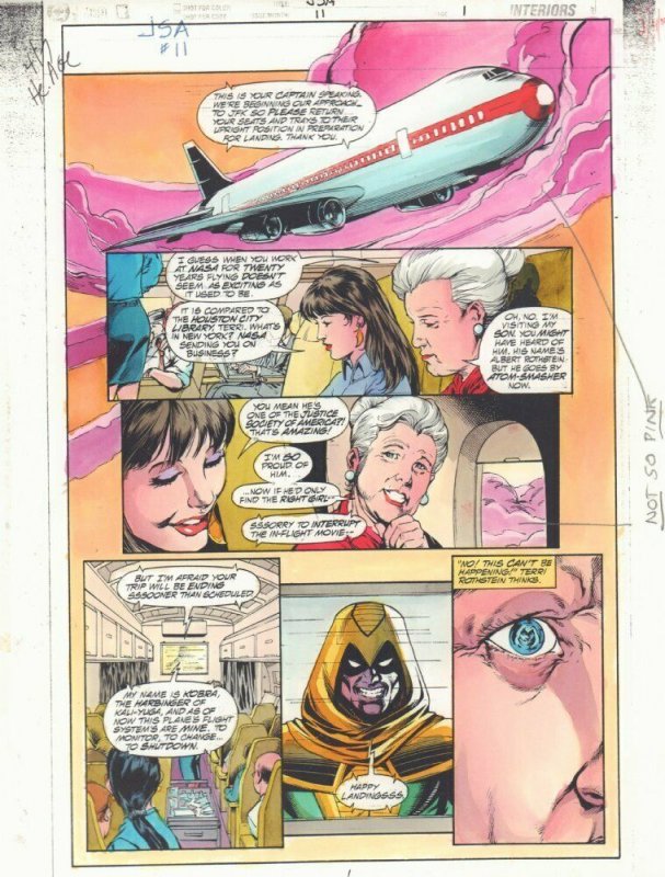 JSA #11 p.1 Color Guide Art - Kobra on Plane - 2000 by John Kalisz