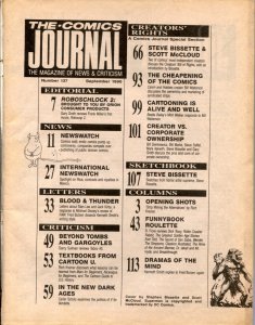 Comics Journal #137 1990-Steve Bissette -Scott McCloud- comic fanzine G/VG