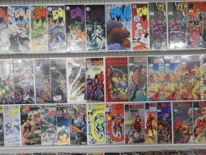 Huge Lot of 150+ Comics W/ Bone , Bloodfire, Scavengers. Avg. VF Con.