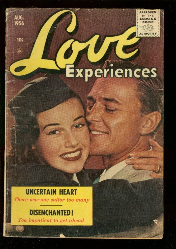 LOVE EXPERIENCES #38 1956-PHOTO COVER-SWIM SUIT-CODE G/VG