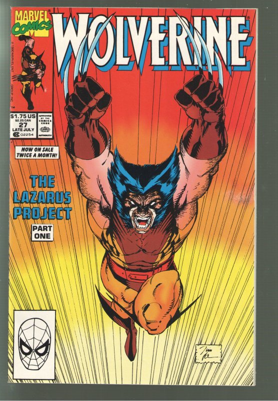 WOLVERINE 27 NM JIM LEE COVER!50% OFF OF 27.00