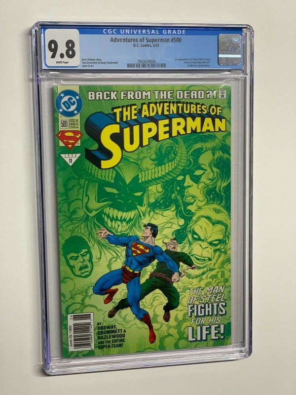 Adventures of Superman 500 Newsstand CGC 9.8 White Pages DC Comics