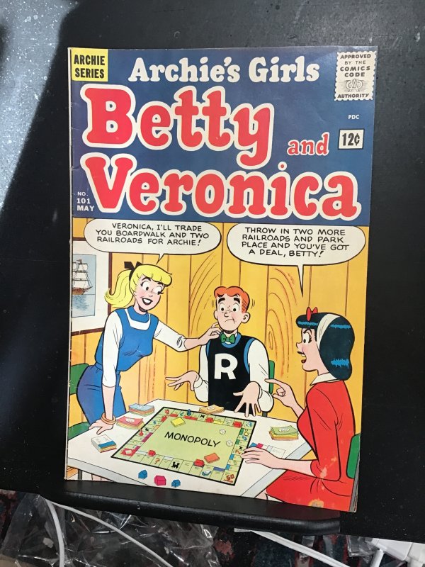 Archie's Girls Betty and Veronica #101 (1964) Monopoly cvr! Mid high gra...