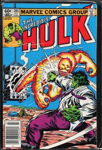 The Incredible Hulk #285 Newsstand Edition (1983) Hulk