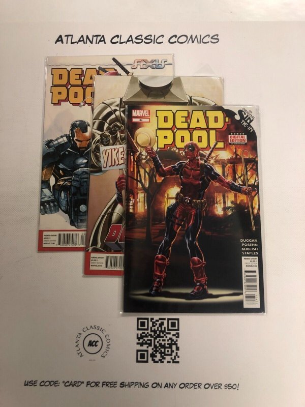 3 Marvel Comic Books Deadpool # 34 035 036  Hulk Thor 54 KE1