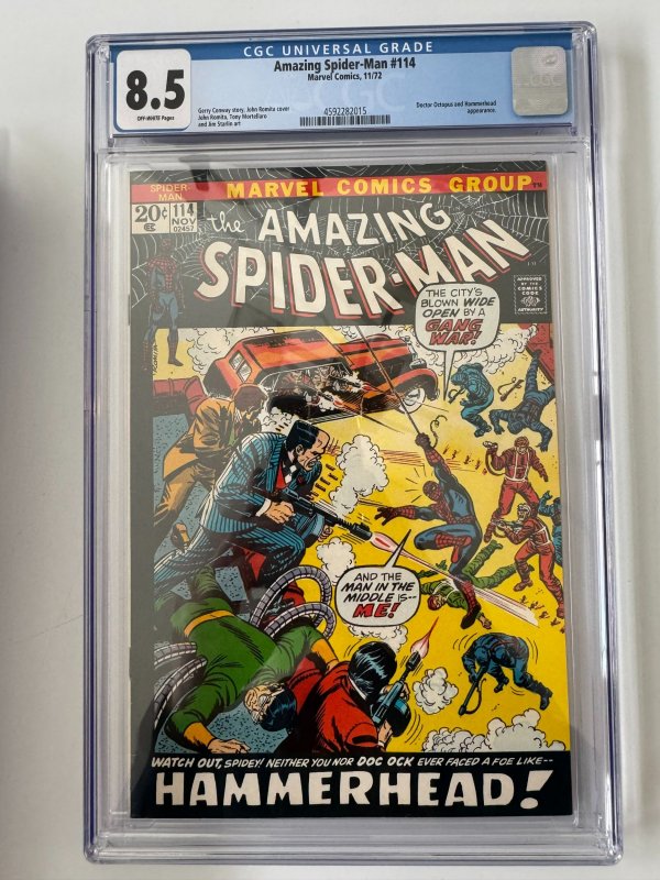 Amazing Spider-Man #114 CGC 8.5  – Doc Ock & Hammerhead (1972)