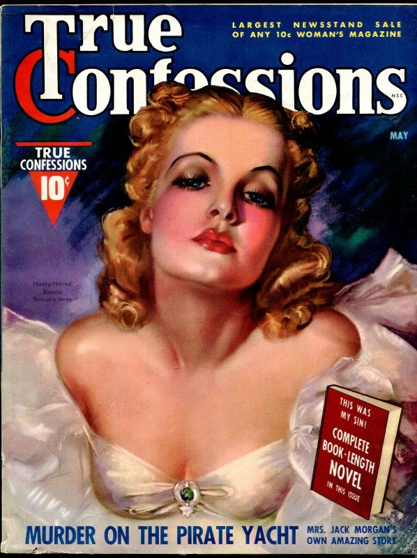 True Confessions 5/1938-Fawcett-Zoe Mozert honey haired blonde cover-pulp-VF 