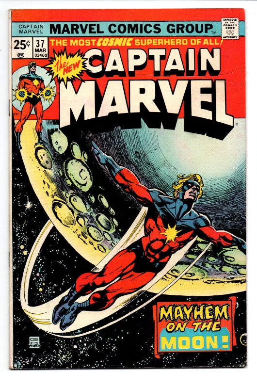 Captain Marvel #37 - Gil Kane - 1975 - FN 