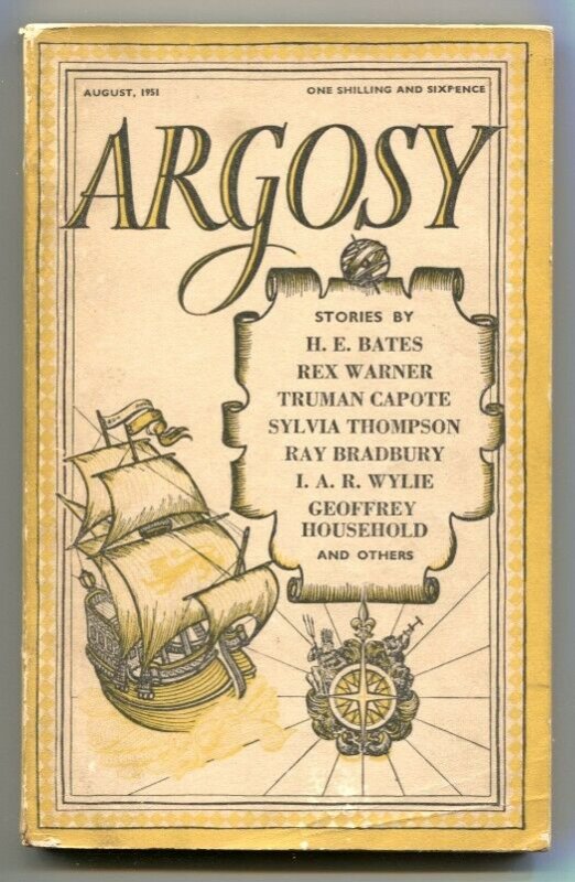 Argosy British Pulp August 1951- Ray Bradbury- Truman Capote FN-