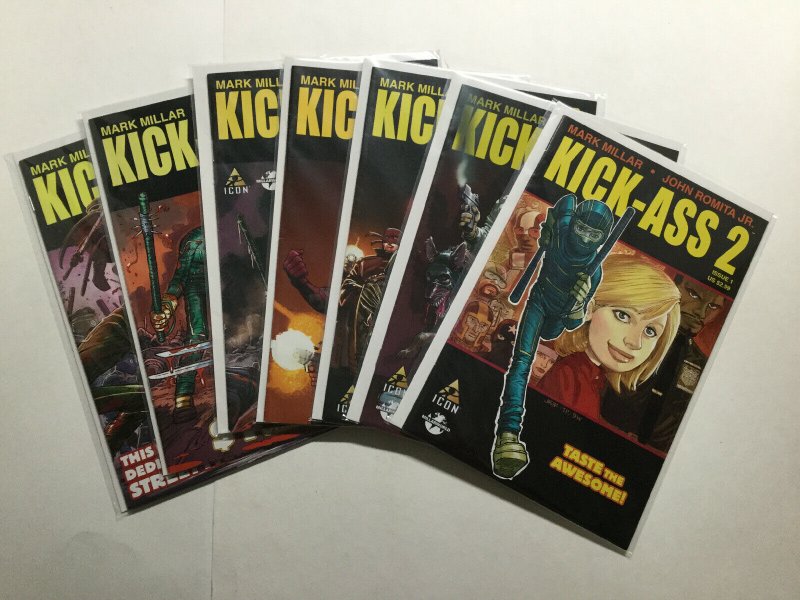 Kick-Ass 2 1-7 1 2 3 4 5 6 7 Lot Run Set Near Mint Nm Icon 