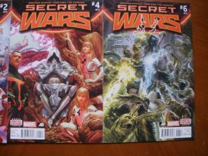 3 Near-Mint Marvel SECRET WARS #2 #4 #6 (2015) Hickman Ribic (Battleworld Doom)