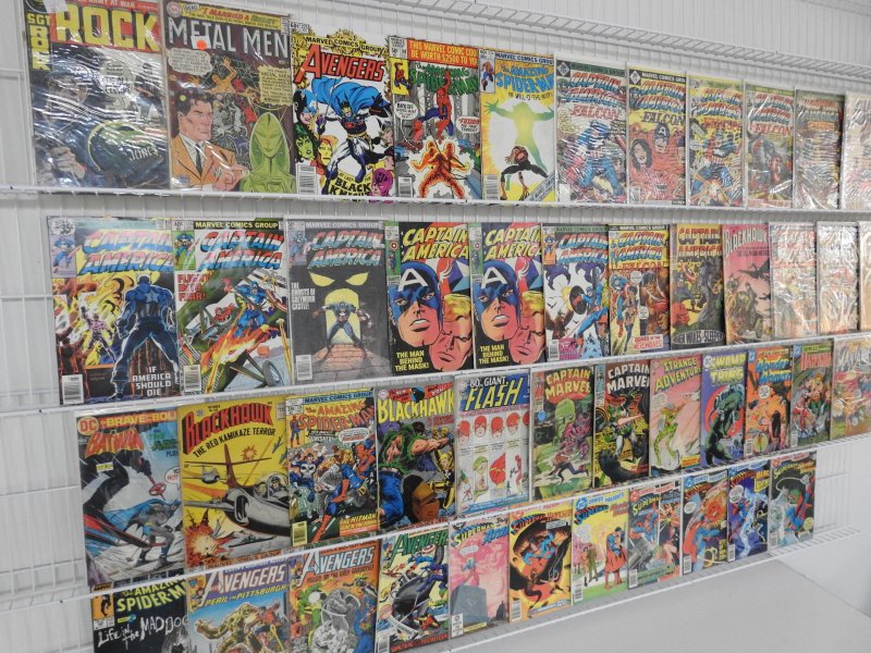 Lot of 47 Low Grade Reader Comics W/ Captain America, Captain Marvel, +More!