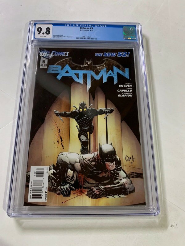 Batman 5 Cgc 9.8 New 52 2012 New Cgc Case! Snyder Capullo