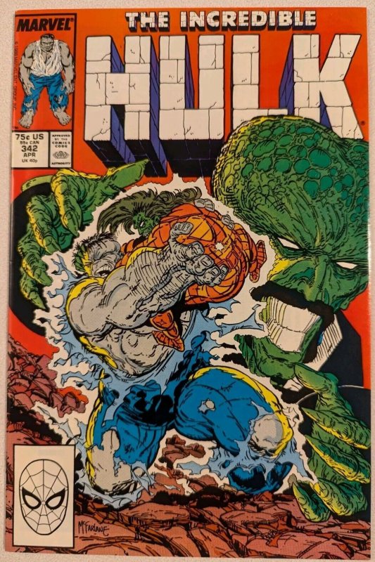 Incredible Hulk #342 VF/NM 9.0 Todd McFarlane Cover & Artwork Leader Appearance