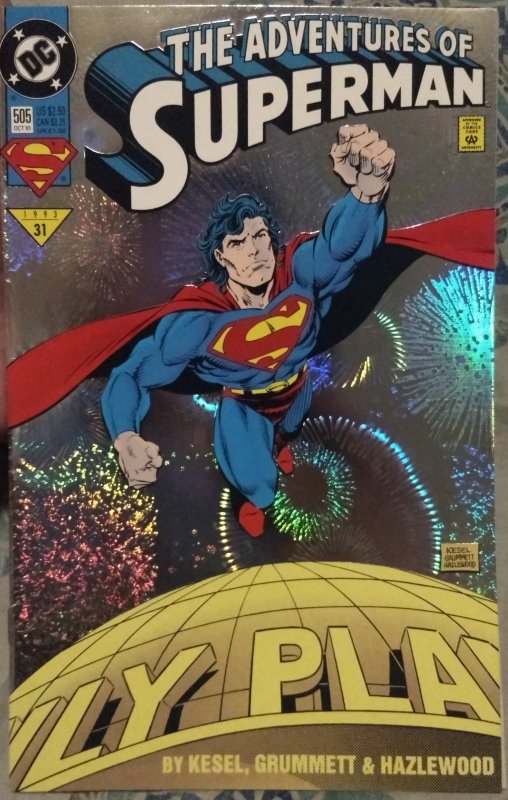 Adventures of Superman #505 FN reflective cover