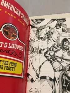 Faro's Lounge Strip Poker Emma Frost Madusa Wonder Woman Art by Jose Varese