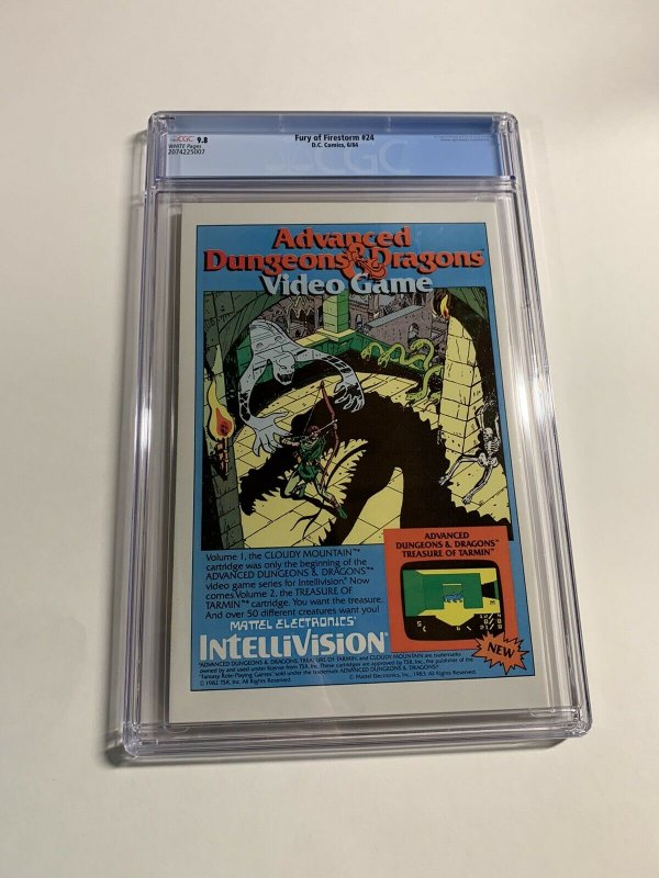 Fury Of Firestorm 24 Cgc 9.8 White Pages Dc Comics
