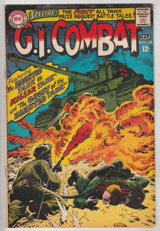 G.I. Combat #128 (Mar-68) FN/VF+ High-Grade The Haunted Tank