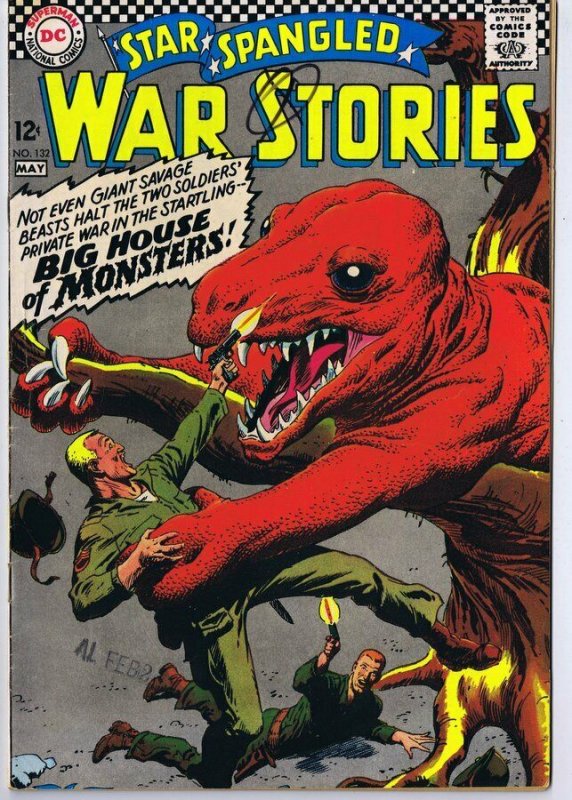 Star Spangled War Stories #132 ORIGINAL Vintage 1966 DC Comics House of Monsters