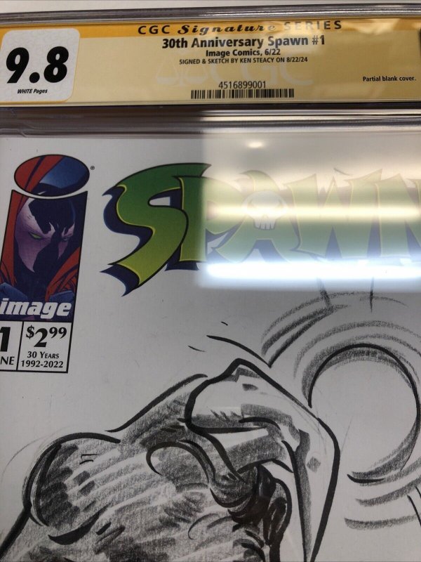 30th Anniversary Spawn (2022) # 1 (CGC 9.8 SS) Signed & Sketch Ken Steacy •Blank