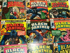 BLACK PANTHER#1-15 FN/VF LOT 1977 JACK KIRBYMARVEL BRONZE AGE COMICS