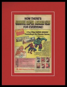 1980 Presto Magix Spider-Man Hulk Trix Framed 11x14 ORIGINAL Advertisement