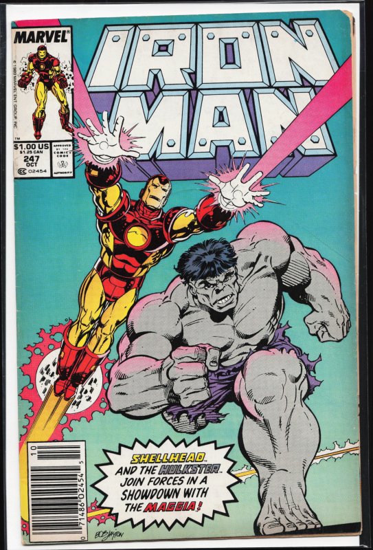 Iron Man #247 Newsstand Edition (1989) Iron Man