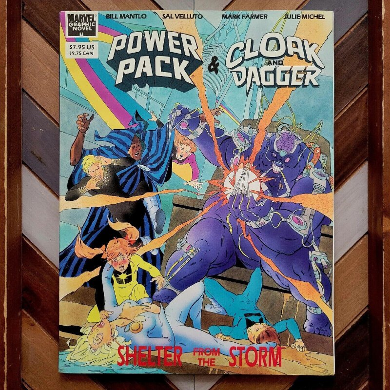 POWER PACK / CLOAK+DAGGER Shelter From Storm Graphic Novel (1989) VF 1st Print