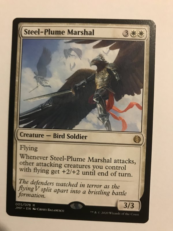 STEEL-PLUME MARSHALL : Magic the Gathering MTG card; Jumpstart, Rare, NM