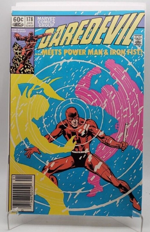 Daredevil #178(1982) Luke Cage and Iron Fist Elektra Newsstand VF