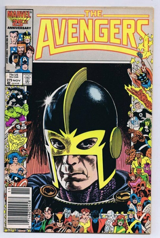 Avengers #273 ORIGINAL Vintage 1986 Marvel Comics 25th Anniversary Cover