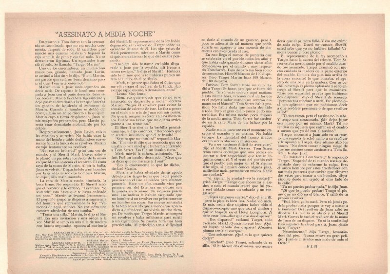 Grandes Detectives Presenta Scotland Yard #11 Unused Comic Book Cover (8.0) 1957