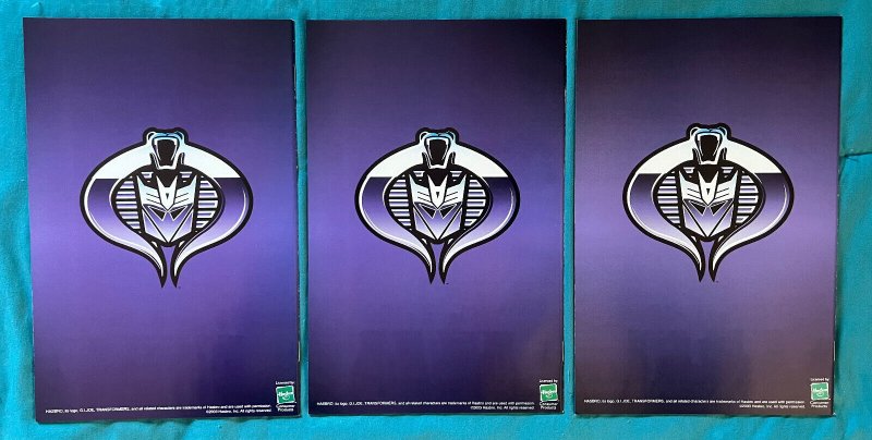 G.I. Joe Vs. Transformers 3 PC LOT - Miller, Campbell Variants. (9.0/9.2) 2003