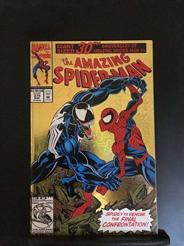 The Amazing Spider-Man #375 1st App of Ann Weying (She-Venom) Gold Foil Cvr