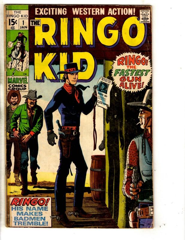 Lot Of 5 The Ringo Kid Marvel Comic Books # 1 2 3 7 8 Wild Western Cowboys RH2