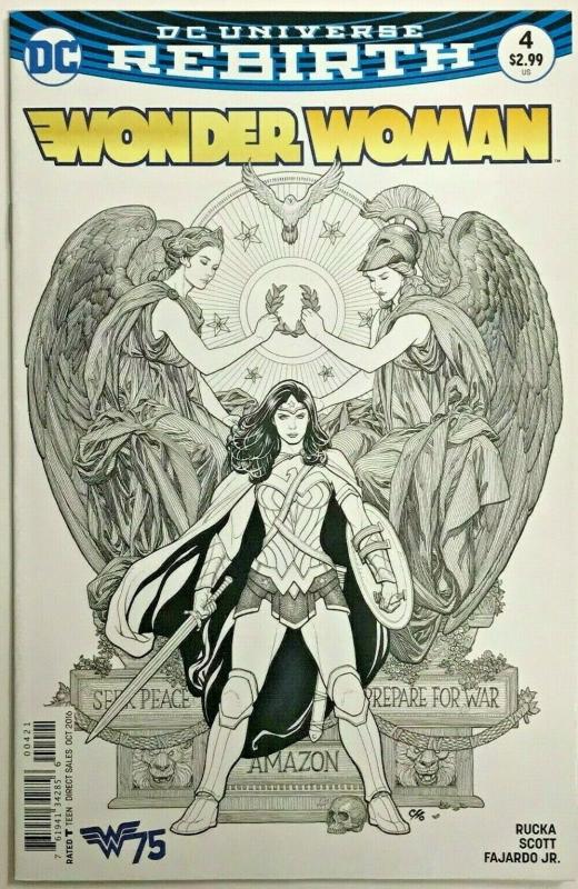 WONDER WOMAN#4 NM 2016 FRANK CHO VARIANT DC UNIVERSE REBIRTH 