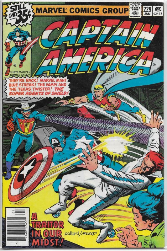 Captain America   vol. 1   #229 FN/VF McKenzie/Sal Buscema, Super Agents