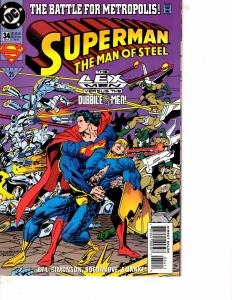 Lot Of 4 Superman Man of Steel DC Comic Book #31 32 33 34  Batman   BH41