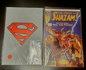 2PC DC LOT (8.0) SHAZAM #1, ADVENTURES OF SUPERMAN #500!! 1993