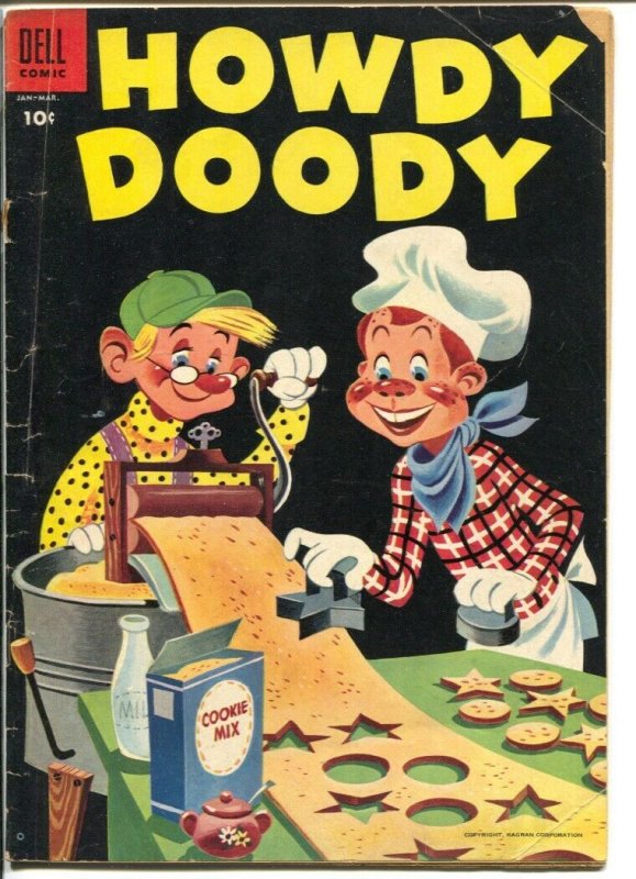 Howdy Doody #32 1953-Dell-cookie cover-time travel story-VG