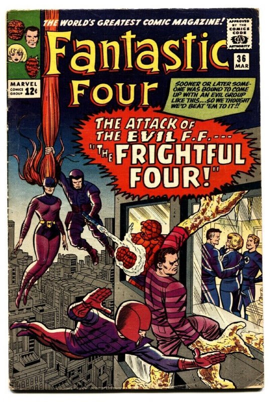 Fantastic Four #36 comic book 1965 marvel First Medusa Frightful Four