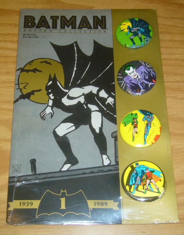 Batman Button Collection #1 sealed - unopened - joker - robin 1989 set