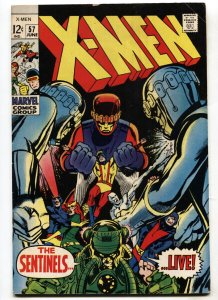 X-MEN #57-1969-MARVEL -ADAMS-SENTINELS-comic book
