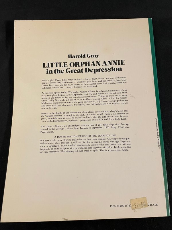 LITTLE ORPHAN ANNIE IN THE GREAT DEPRESSION Trade Paperback