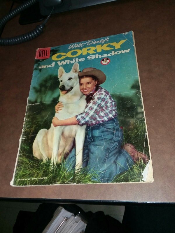 Walt Disney's CORKY and White Shadow #707 dell comics 1956 silver age tv show