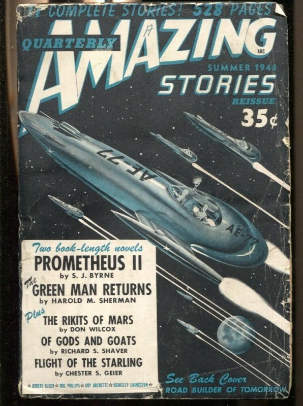 Amazing Stories Quarterly-Summer 1948-Rebound issues with new rocket cover-Gi...