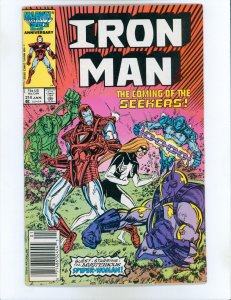 Iron Man #214 (1987) Newsstand Debut of new Spider-Woman costume