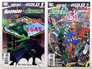 Brave and Bold Lot 2 #1, 2 2007 DC Green Lantern Batman Supergirl Comics