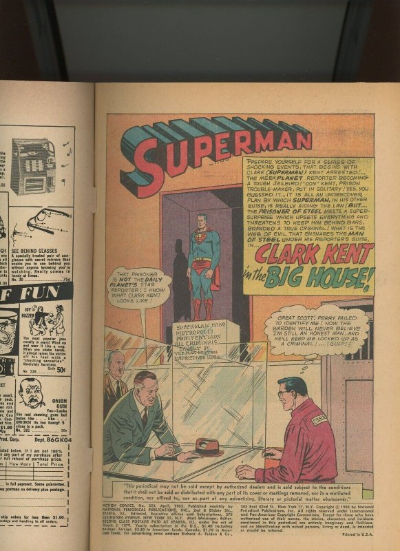 (1965) Action Comics #323: SILVER AGE! CLARK KENT IN THE BIG HOUSE! (6.0)