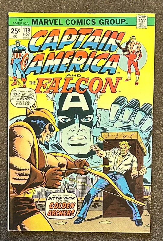 Captain America + Falcon #179 VF+ Includes MVS 1974